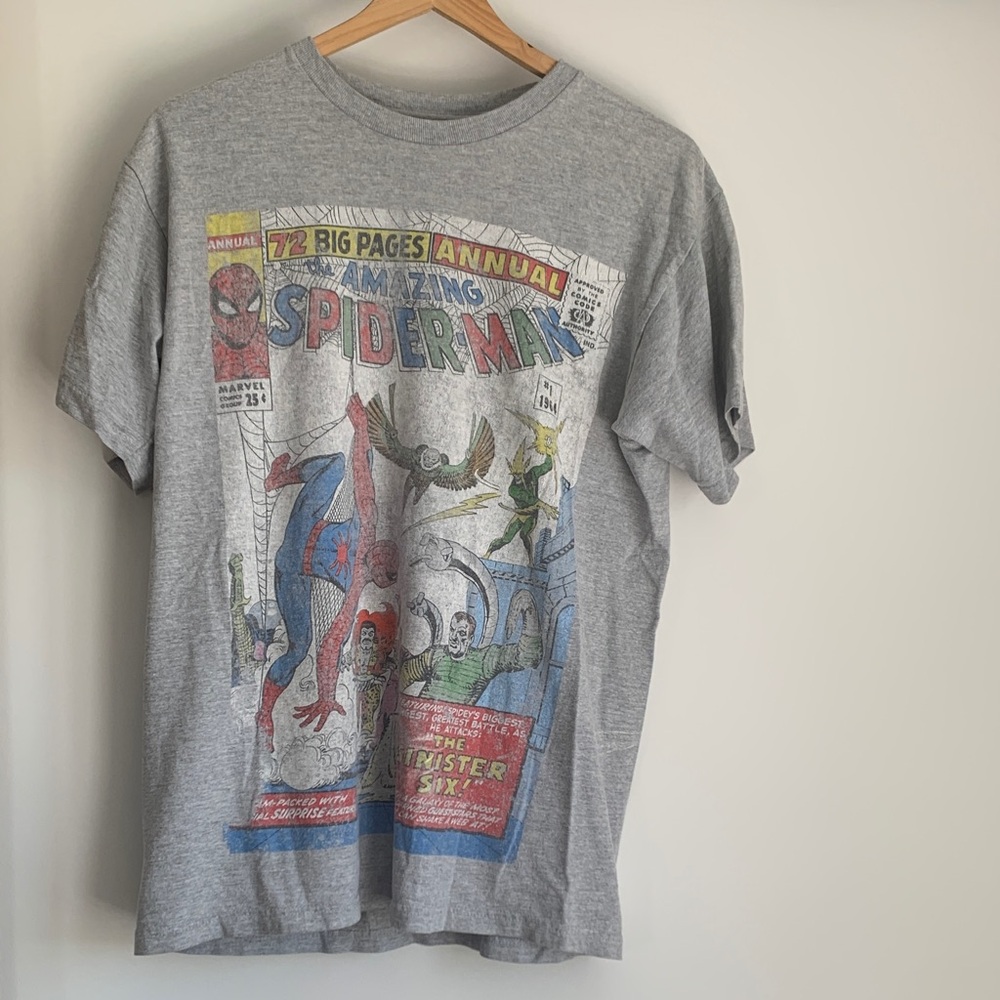 Marvel Gray Amazing Spider-Man Comic Tee